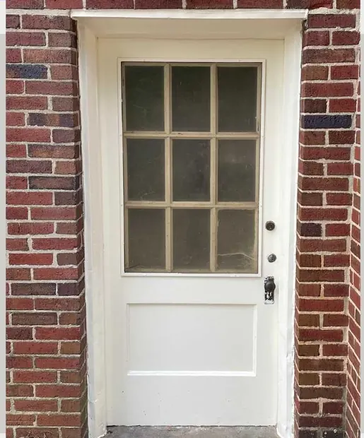 Single door after refinishing