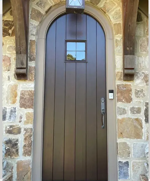 Single door after refinishing